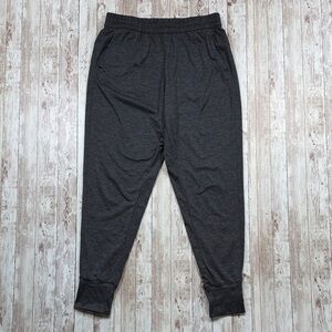 Brooks Running Luxe Jogger Women's sz Medium Heather Black Gray Zip Pocket Warm
